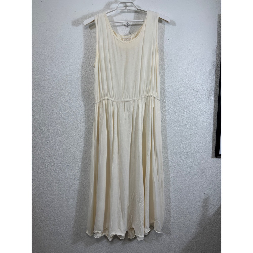 Spencer Alexis Vintage Cream Sleeveless Maxi Dress XL Rayon